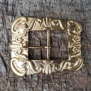 FREIBEUTER, 4cm, goldfarbene Gürtelschließe, Schnalle, Pirat