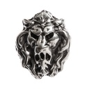 kleiner Löwenkopf, silberfarbener Beschlag