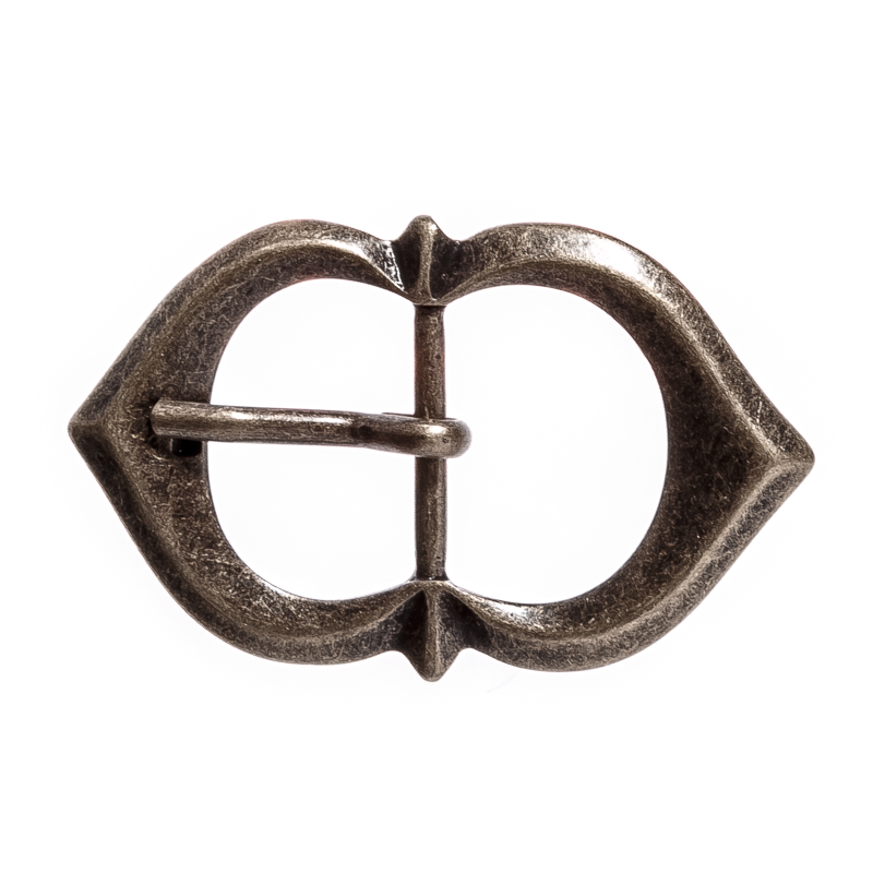 Spitzbogen-Schließe,25mm, altmessingfarben