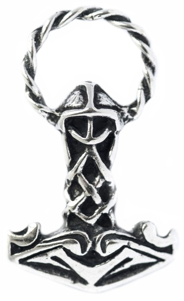 Thorshammer Anhänger RAGNAR aus Silber – Nordischer Mjölnir Schmuck 3,3 cm