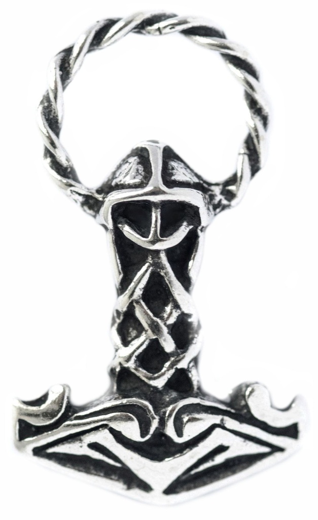 [at19] Thorshammer Anhänger RAGNAR aus Silber – Nordischer Mjölnir Schmuck 3,3 cm