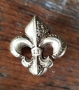 fleur de lys, messingfarbener Beschlag, klein