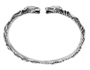JORMUNGAND Armreif aus Silber – Wikinger Drachenreif mit Doppelkopf Ø 6,8 cm