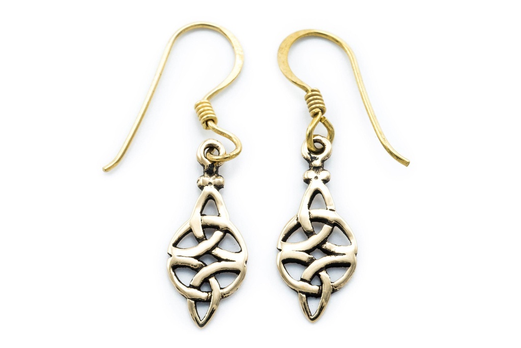 Ohrhänger Nuada Celtic aus Bronze – Keltischer Ohrschmuck mit Spiralmuster 3,3 cm