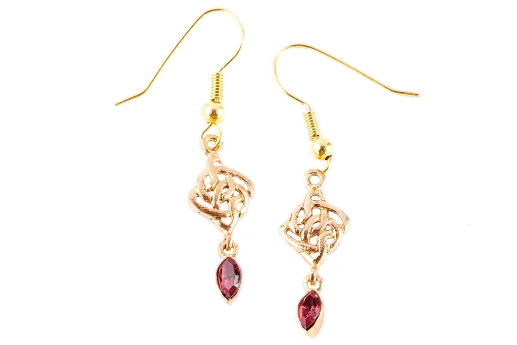 DACIAN Ohrringe aus Bronze – Keltischer Unendlichkeitsknoten Ohrhänger 4,2 cm