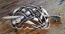 Haarspange Keltische Schlange – Silberfarbener Haarschmuck mit mythischem Symbol 42 mm