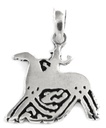 Anhänger ODIN & SLEIPNIR aus Silber – Wotan auf Pferd Wikinger Amulett 2,3 cm