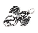 Kleiner Feuerdrachen-Anhänger SEPTÂ aus 925er Silber – Symbol für Mut und Leidenschaft (2,9 cm)