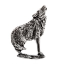 heulender Wolf, silberfarben