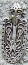 Wikinger Schild, silberfarbener Beschlag