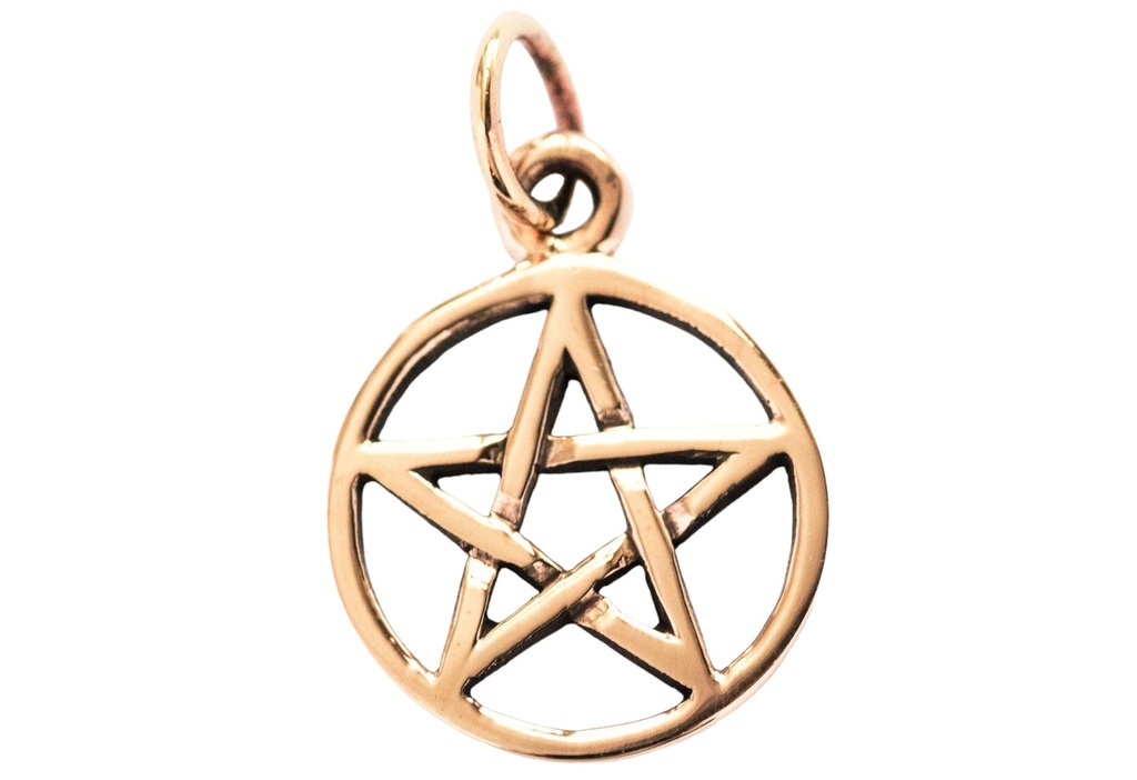 Keltisches Amulett, Anhänger 'Kleines Pentagramm' aus Bronze- Mittelalter, Larp, Reenactment Schmuck