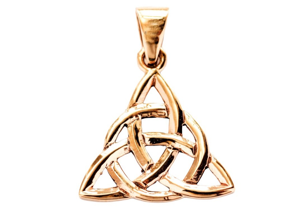 Schmuck Anhänger FINEYN 3 cm – Keltischer Knoten aus Bronze – Mystisches Amulett der Kelten