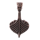 Anhänger Drachenboot – Kupferfarbener Wikinger-Schmuck mit Drachenkopf-Bug 40 mm