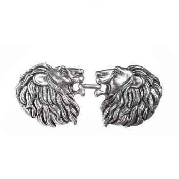 [6471] Gewandverschluss Löwenkopf silbern