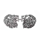 Gewandverschluss Löwenkopf silbern