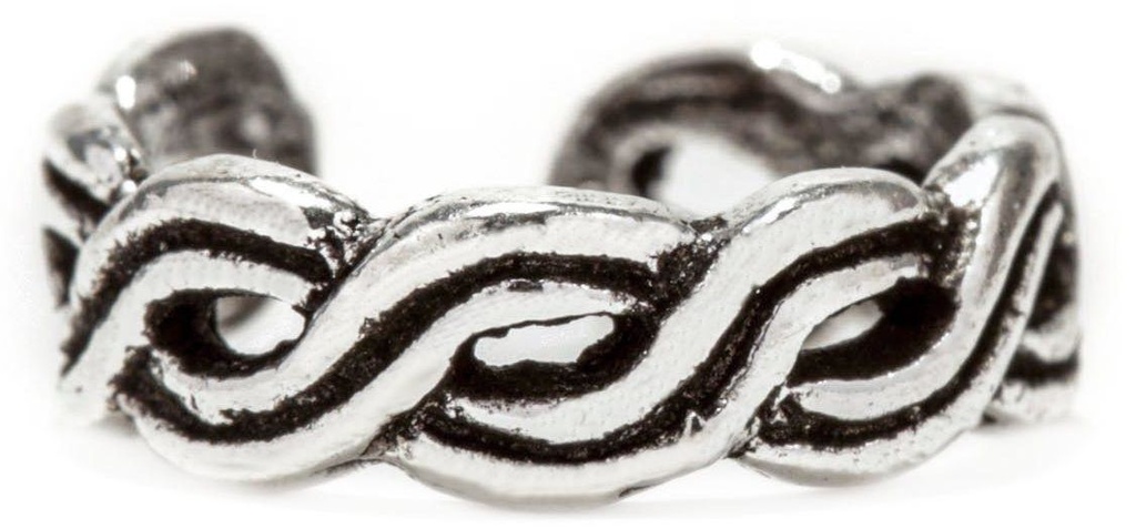 Ohrklemme „Zopfy – Keltischer Knoten“ aus 925er Silber – Clip ohne Piercing 4 mm