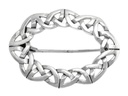 Keltische Brosche RIONA aus 925er Silber – 3,6 cm historische Fibel mit Knotenmuster