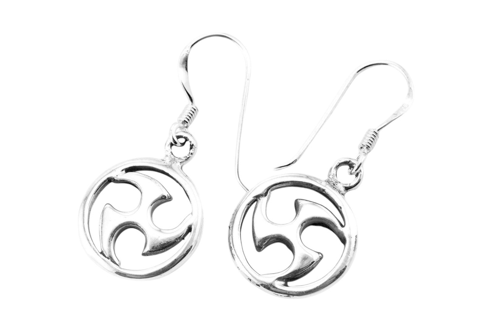 Ohrhänger RUNA aus 925er Silber 1,8 cm – Keltische Triskele Ohrringe massiv & symbolisch