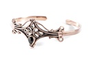 Mittelalter Armreif NALIA aus Bronze mit Onyx – Ornament Reif Ø 6,2 cm