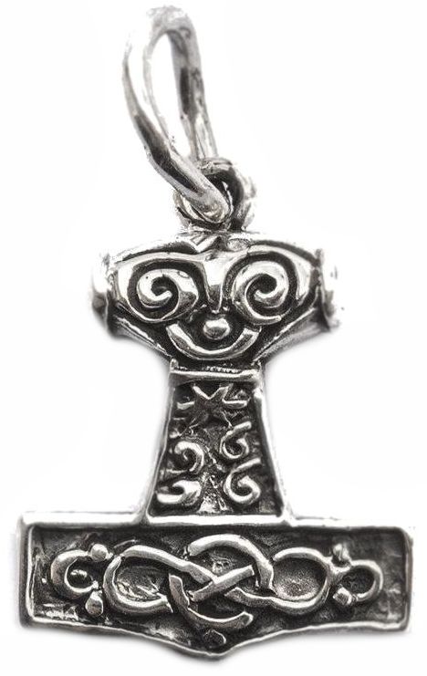 Thorshammer Mjölnir Anhänger 'Mjølner' aus Silber 925 - Mittelalter, Larp, Reenactment Schmuck