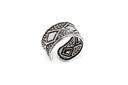 Ohrklemme Sidian mit Rautenmuster aus 925 Silber – Keltischer Ohrschmuck ohne Piercing 5 mm