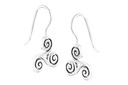 Ohrhänger Sini Triskele aus Silber 925 – Keltischer Ohrschmuck 1,4 cm