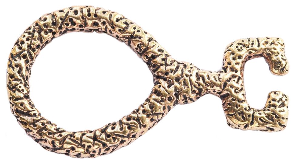 [avb66] Wikinger Anhänger „Heimdall – Schlüssel zur Regenbogenbrücke“ aus Bronze – Symbolanhänger 6 cm nordische Mythologie