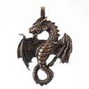 Anhänger Nordischer Drache – Messingfarbener Drachenschmuck 58 mm