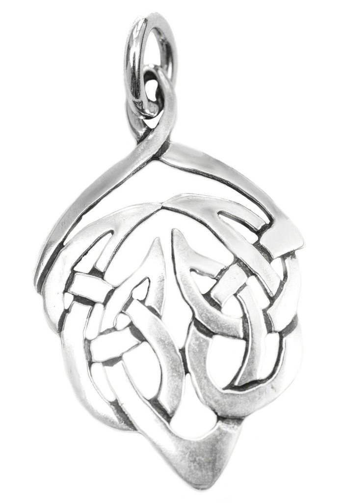 [ac102] Schmuck Anhänger Bran 3,6 cm – Silber 925 – Keltisches Amulett mit Knotenmuster