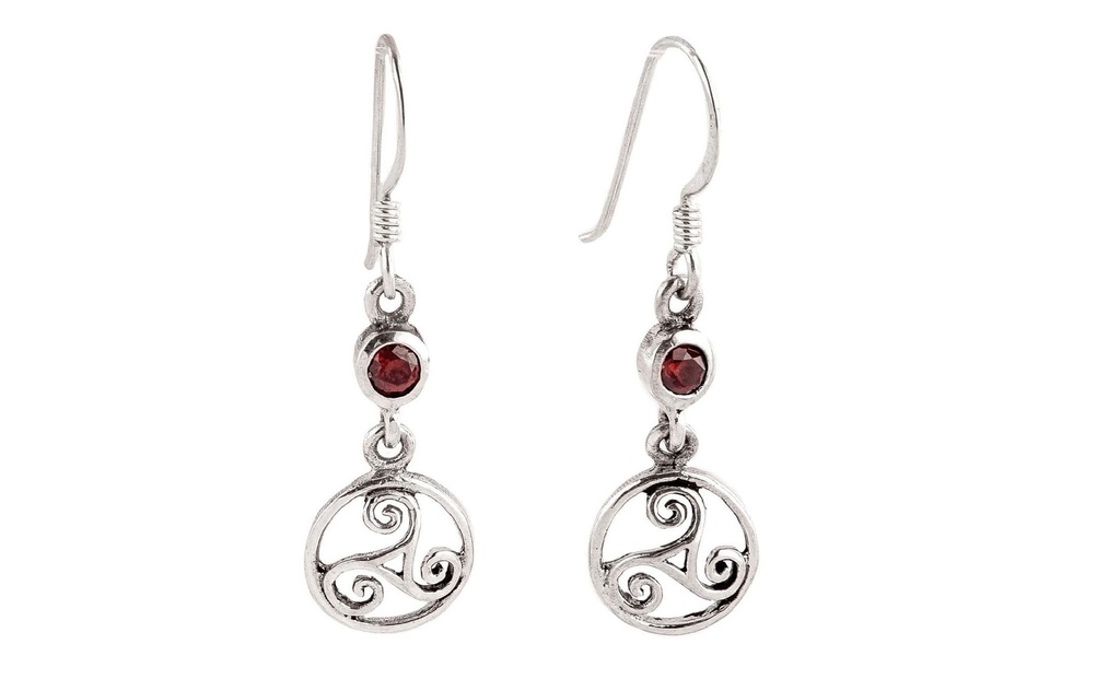 CARYS Ohrringe aus Silber – Keltische Triskele Ohrhänger 3,5 cm