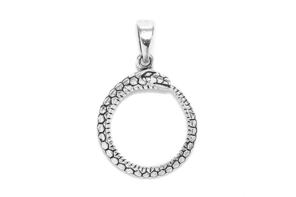 Schlangen-Anhänger WRINGE aus 925er Silber – Symbol für Erneuerung und Schutz (3,3 cm)