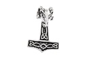 Thorshammer Anhänger RAM aus Silber – Widder Mjölnir Wikinger Amulett 3,3 cm