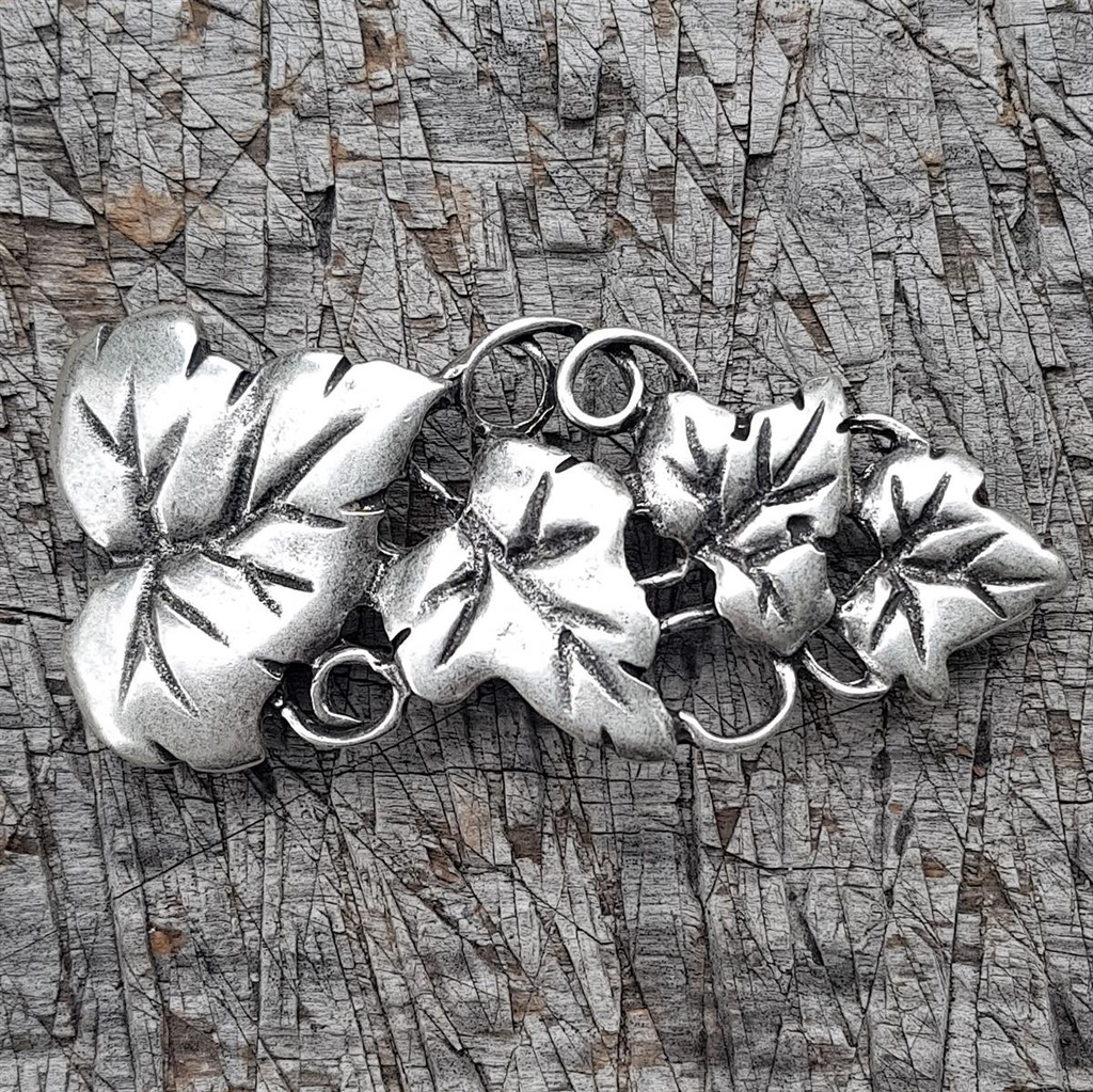 [N-1712-1] VINE, Blätter-Beschlag, silbern Efeu