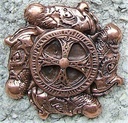 Wikinger Kreuz, kupferfarbener Beschlag