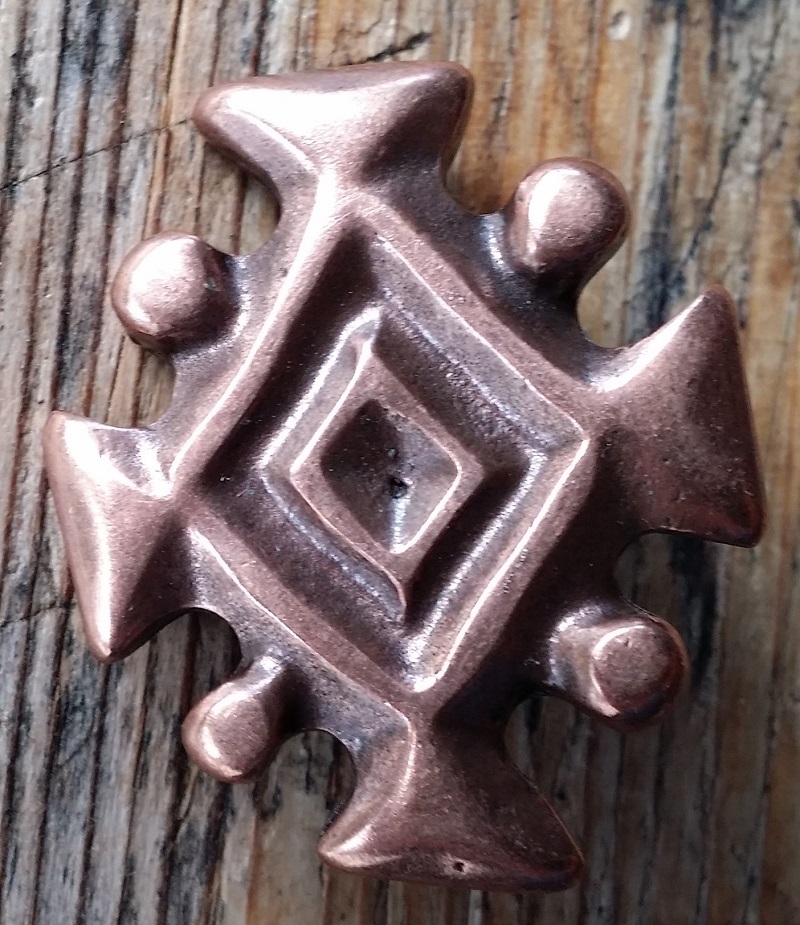 [N-253-4] Isländisches Königssymbol, kupferfarbener Beschlag