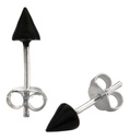 Ohrstecker RHONA aus 925er Silber 5 mm – Schwarze Gothic Schmuckstecker