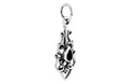 Schmuck-Anhänger DANIA 2,6 cm – Mittelalterliches Amulett mit Onyx aus 925er Silber für Schutz & Klarheit