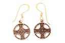 Keltische Ohrhänger „Aska – Keltisches Kreuz“ aus Bronze – Symbolschmuck 3,1 cm