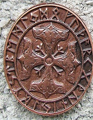 Thors Kreuz, kupferfarbener Beschlag