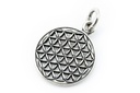 Kleiner Schmuck-Anhänger CINA Ø 1,6 cm – Blume des Lebens aus 925er Silber für Harmonie & Schutz