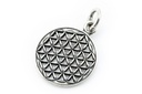 Kleiner Schmuck-Anhänger CINA Ø 1,6 cm – Blume des Lebens aus 925er Silber für Harmonie & Schutz