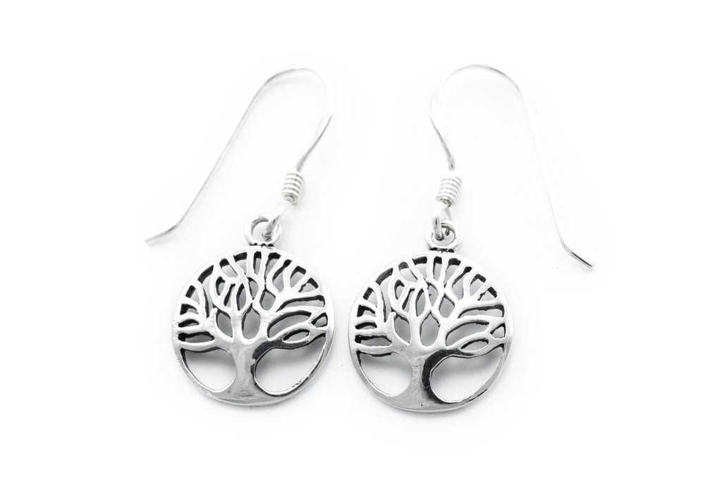 Keltische Ohrhänger Naly aus Silber – Kleiner Lebensbaum Ohrschmuck 2,8 cm