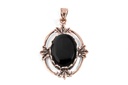 Bronze Anhänger MANJA mit Onyx – Mystisches Amulett Schmuck 3,7 cm 