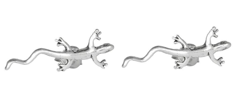 SALADIN Ohrstecker aus Silber – Eidechse Gecko Mini-Ohrstecker 2,2 cm