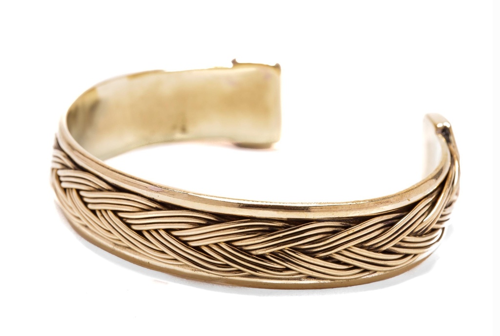 Armreif RAYA aus Bronze Ø 5,8 cm – Wikingerschmuck mit keltischem Knoten