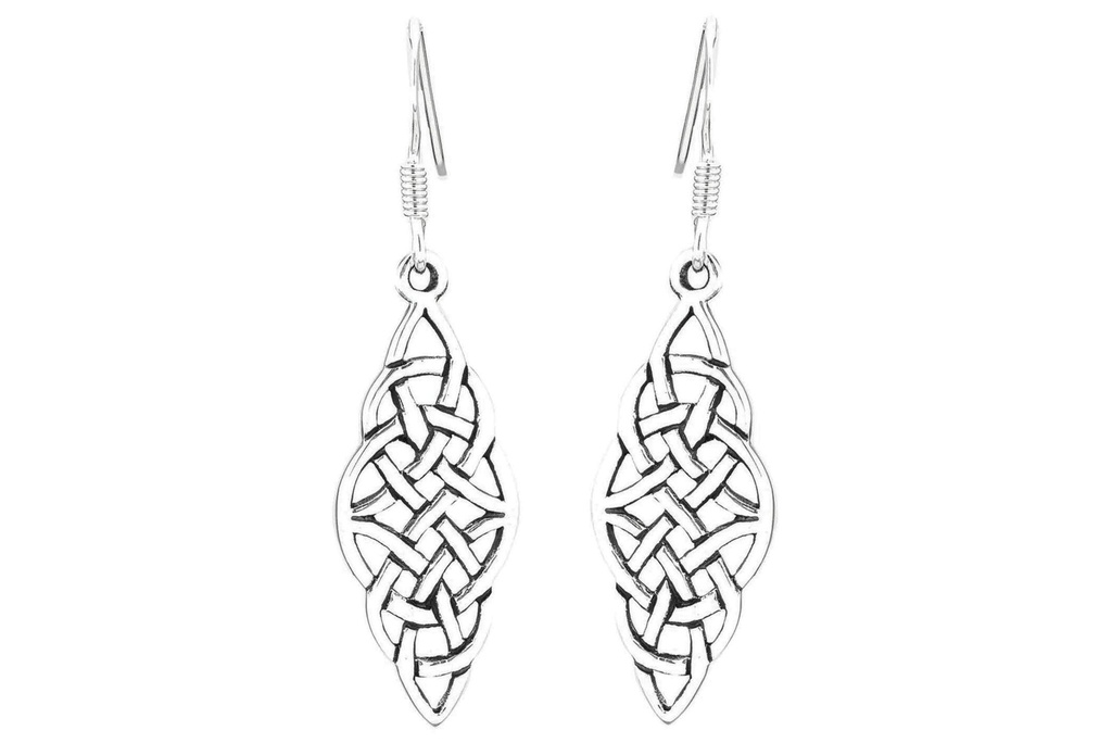 ALICIA Ohrringe aus Silber – Keltischer Ohrhänger Asgard Stil 4,5 cm