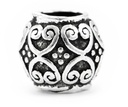 Mittelalter Haar- & Bartperle AKASHA aus 925 Silber – 7 mm Vintageperle mit Ornamenten