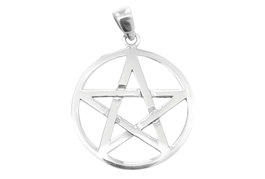 Pentagramm-Anhänger PENTAGRAMM aus 925er Silber – Mystisches Schutzsymbol (2,9 cm)