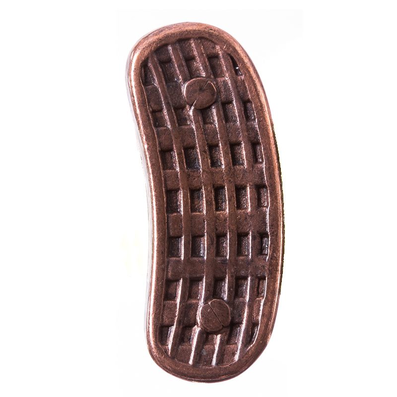 [N-STP-19-4] Zierbeschlag „Gitter“ – Kupferfarbener Steampunk-Beschlag in Grillgitter-Optik