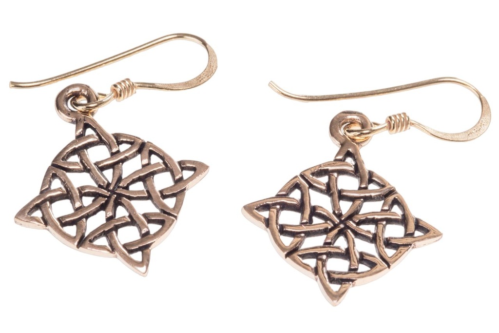 Ohrhänger DANA aus Bronze 3,5 cm – Keltischer Knoten Symbolschmuck